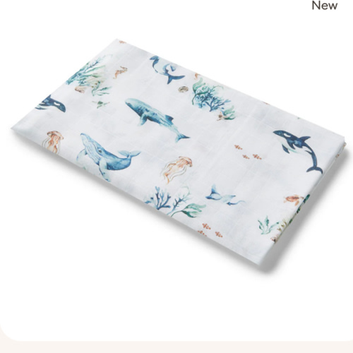 Ocean Organic Muslin Wrap | Snuggle Hunny