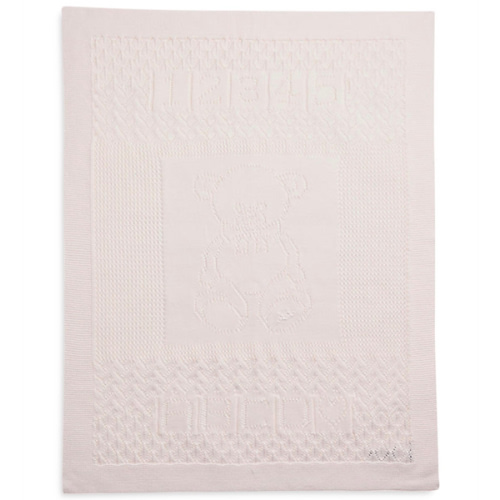 Ralph Lauren Pink Pointelle Knit Organic Cotton Blanket - Baby