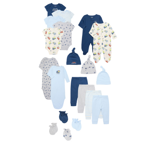 Garanimals Baby Boy Shower Gift Set, Trucks Multi, Newborn - 9M, 20-Piece