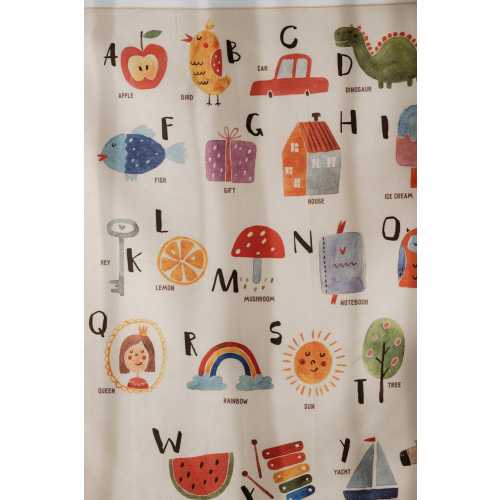 Baby Alphabet Tapestry, Organic Cotton Fabric Tapestry, Kid Room Tapestry, Nursery Tapestry, Kids Room Wall Hanging