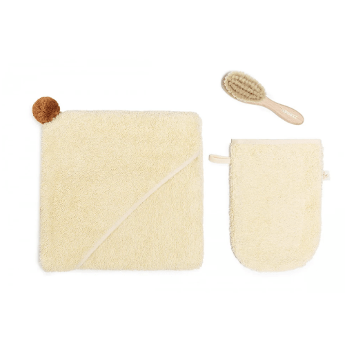 Organic Cotton Baby Bath Set, Vanilla | Smallable
