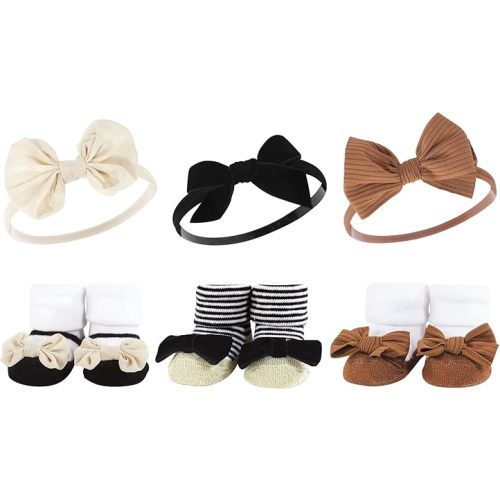 Hudson Baby Girl's Headband and Socks Giftset