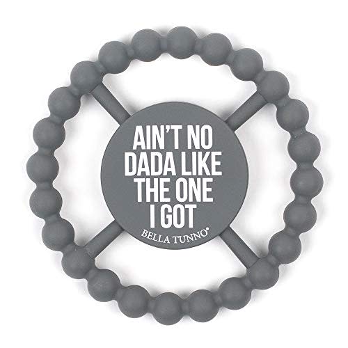 Bella Tunno Happy Teether – Soft & Easy Grip Baby Teether Toy, Silicone Teether Ring to Help Soothe Gums, Non-Toxic and BPA Free, Dada