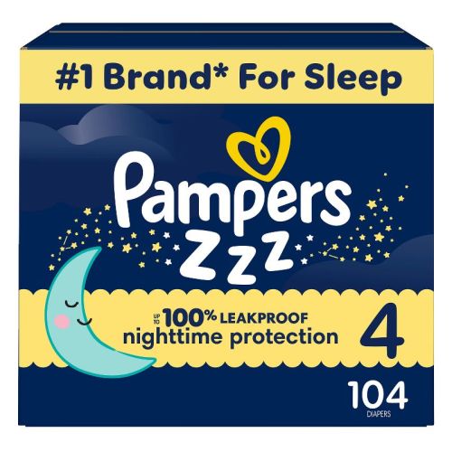 Pampers Swaddlers Overnight Diapers - Size 4 - 104ct