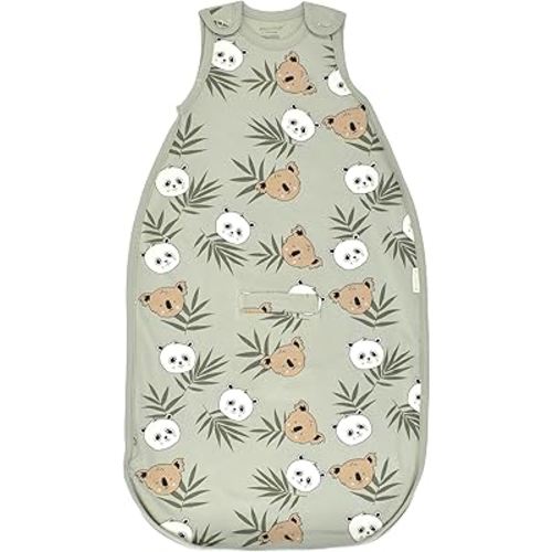 Ecolino Organic Cotton Baby Sleep Sack - 2-Way Zipper Baby Wearable Blanket - Infant to Toddler Sleeping Bag Sack - 2 Months - 2 Years - Safari