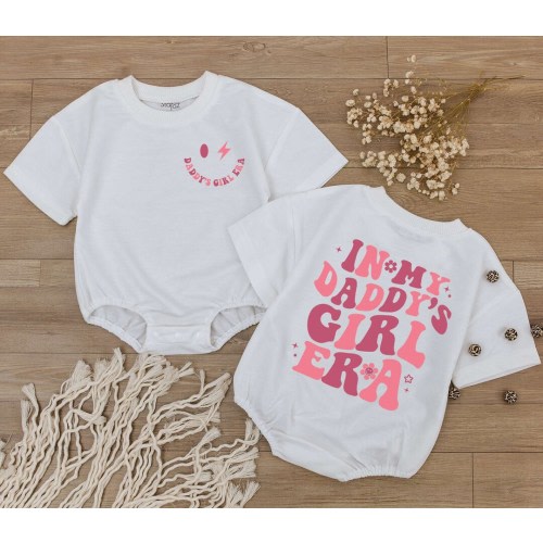 In My Daddy's Girl Era Baby Romper, Newborn Bodysuit, Baby Shower Gift, Gift For Daughter From dad Shirt, Pregnancy Announcement Baby Outfit