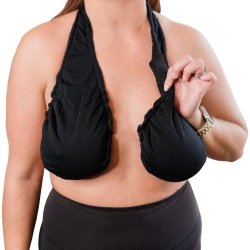 Ta-Ta Towel- Basic Cotton Lounge Bra - Bath Towel wrap, Robe for Your Ta-Ta's