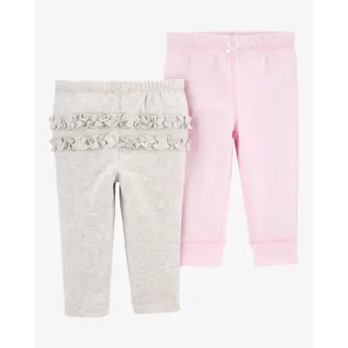 Baby 2-Pack Ruffle-Detail Cotton Pants - Carter's | Carter's