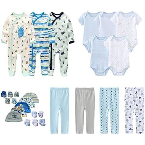 Newborn Layette Gift Set 27-Piece Baby Girl Clothes Bodysuits, Pants Essentials and Accessories 0-6Months