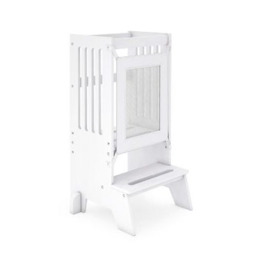 Guidecraft Jr. Kitchen Helper Step-up | Adjustable Wooden Montessori Toddler Tower, Kitchen And Bathroom Step Stool For Kids