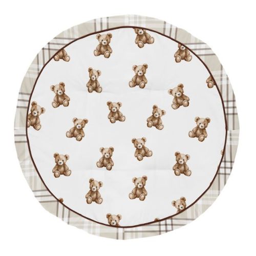 Sweet Jojo Designs Boy, Girl, Unisex/Gender Neutral Baby Tummy Time Playmat Boho Teddy Bear Brown and Taupe