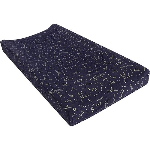 Hudson Baby Unisex Baby Changing Pad Cover, Navy Constellation, One Size