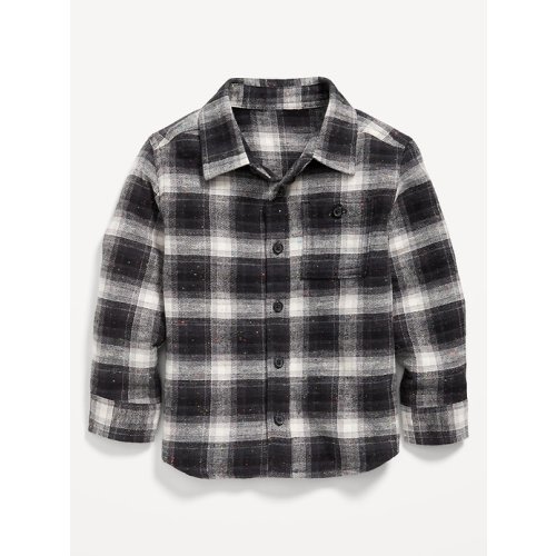 Cozy Long-Sleeve Plaid Pocket Shirt for Toddler Boys | Old Navy