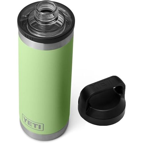 YETI Rambler 18 oz Bottle, Leakproof, Vacuum Insulated, Stainless Steel with Chug Cap, Key Lime