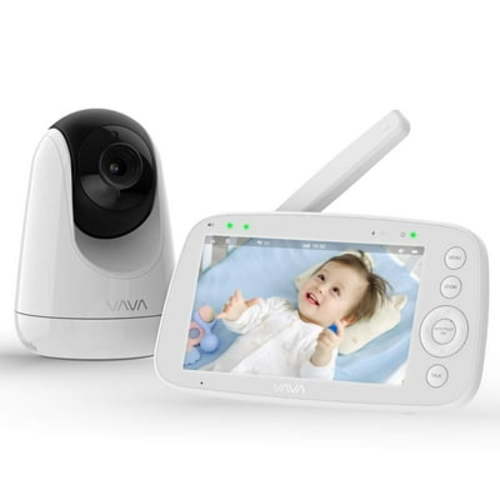"VAVA Smart 5"" HD Wireless Baby Monitor with Night Vision, Zoom/Pan/Tilt, 2-Way Audio (IH006), White"
