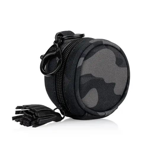 Itzy Ritzy Chelsea + Cole Camo Pacifier Case with Clip; Pacifier Charm Pod Includes Clasp, Measures 2.5" in Diameter & Holds 2 Pacifiers; Camo