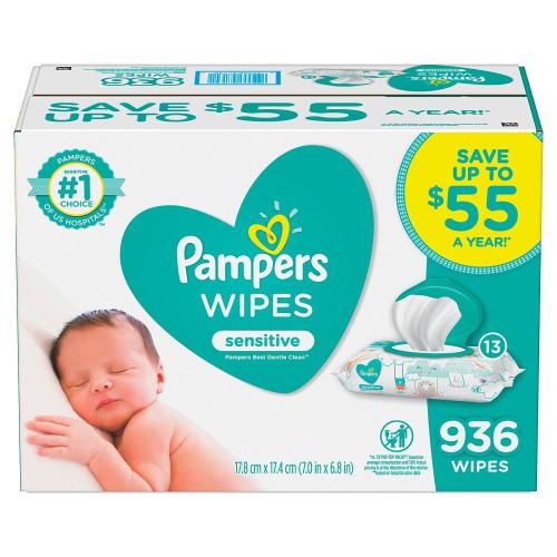 Pampers Sensitive Baby Wipes, Fragrance Free (936 ct.)