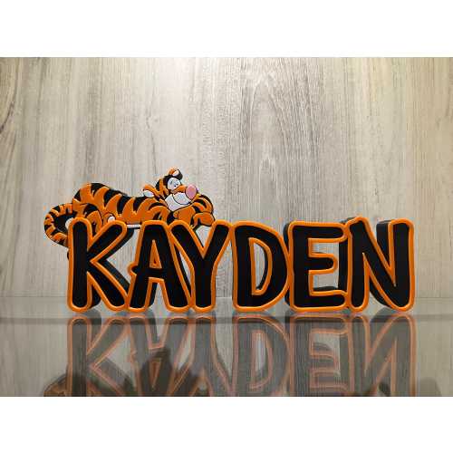 Tigger Name Plate Disney Style Name Sign Kids Room Game Room Nursery Disney Style Birthday Name Winnie Pooh Piglet