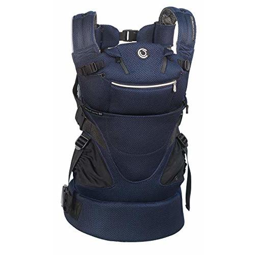 Contours Baby Carrier Newborn to Toddler | Journey GO 5 Position Convertible Easy-to-Use Baby Carrier with Pockets for Men and Women, Face in, Face Out, Front, Back & Hip (8-45 lbs) - Cosmos Navy