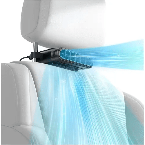 Car Seat Fan with Seatback Cooling Airflow for Driver & Back Seat Passengers, 3-speed Quiet USB Backseat Fan for Baby Rear Facing, Headrest Carseat Fan for Infant, Kids & Dogs