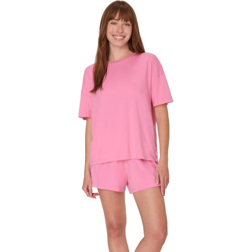Hanes Women's Originals 2 Piece Lounge, Comfywear Supersoft Boxy T-Shirt & Sleep Shorts Loungewear Set