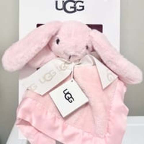 UGG Pink Bunny Lovey & Blanket Set