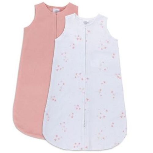 Ely's & Co. Wearable Blanket 100% Cotton Dusty Rose 12-18 Months 2 Pack