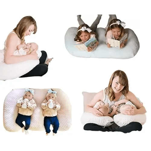 Twin Z Pillow Grey 6 uses in 1 Twin Pillow ! Breastfeeding, Bottlefeeding, Reflux, Support and Pregnancy Pillow!