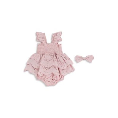 Girls' Eyelet Romper & Headwrap Set - Baby