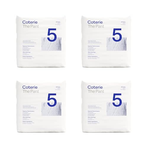 Coterie The Pant Potty Training Pants, Size 5 (27-38 lbs), One Month Supply (112 Count), Absorbent Pull Up for Active Toddler's, Hypoallergenic Designed for Sensitive Skin, Resealable Waistband