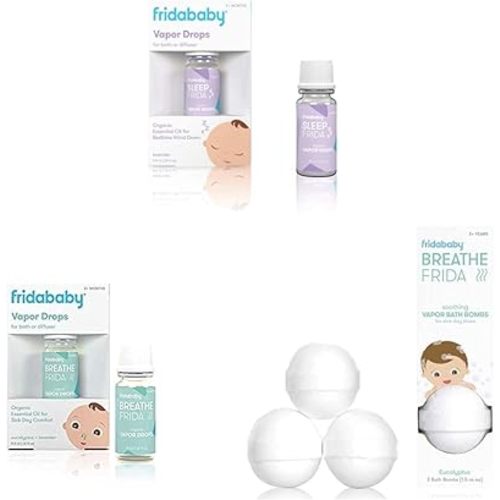 Frida Baby Natural Sleep and Breathe Vapor Bath Drops Bundle