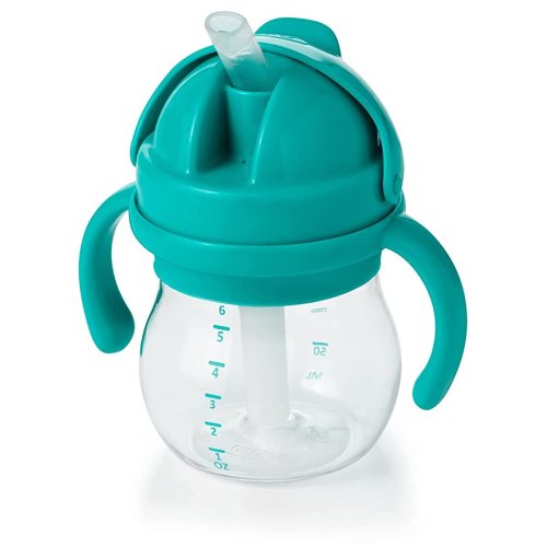 OXO Tot 6 Ounce Transitions Straw Cup with Removable Handles - Teal
