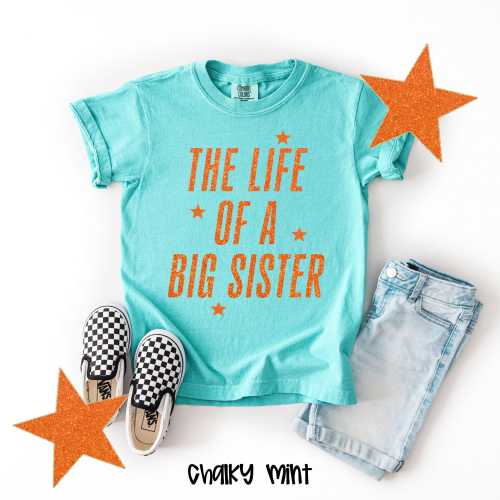The Life Of A Big Sister, Girl's Comfort Colors Shirt, Big Sister Shirt, In My Big Sister Era, Big Sis Shirt, Showgirl Shirt, Eras Shirt
