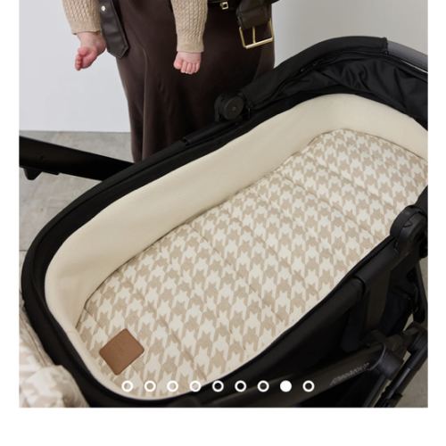 Houndstooth Universal Linen Bassinet Liner