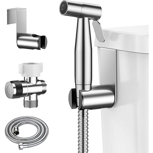 Handheld Bidet Sprayer for Toilet, BRITULIF Jet Sprayer for Toilet Muslim Shower, Adjustable Water Pressure with Bidet Attachment for Toilet for Feminine and Baby Wash
