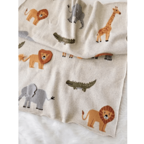 Organic Cotton 3D Jacquard Sweater Knit Baby Blanket - Savannah by Viverano Organics