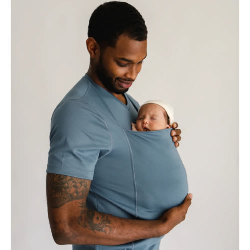 Lalabu Dad Shirt | Original Babywearing T-Shirt with Kangaroo Pouch | Baby Wrap Carrier for Newborns & Infants | Baby Wrap Carrier for Newborns | Essential for new Dads