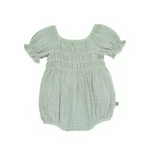 Modern Moments by Gerber Baby Girl Smocked Bubble Romper, Sizes 0/3 Months - 24 Months