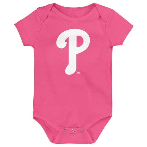 Newborn Philadelphia Phillies Pink Primary Logo Bodysuit