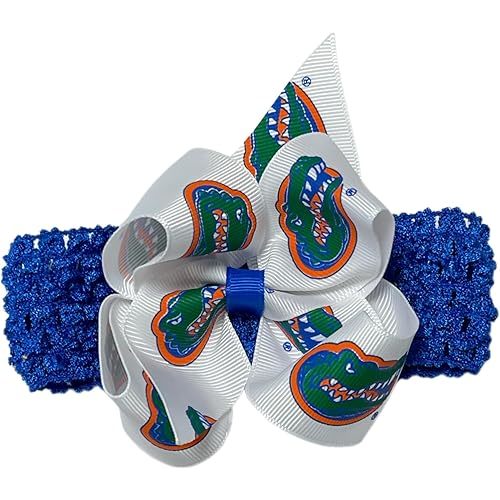 Gators Crochet Headband With Junior Bow - One Size Fits All - Officially Licensed