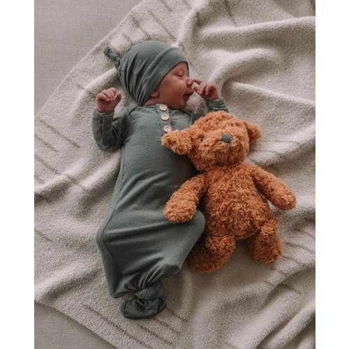 Newborn Baby Gown Set in Dusty Sage Green, With Knotted Hat and Top Knot Headband, Going Home Set, 3 Piece Set - Etsy