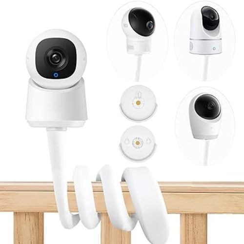 Flexible Baby Monitor Mount Stand Holder Compatible with eufy Security E30/ C220 /E220/ E110/ E21/ C22 /C2110/ T8417/T8354/ T8300 Cameras Adjustable Baby Cameras Stand Flexible Clip clamp Mount