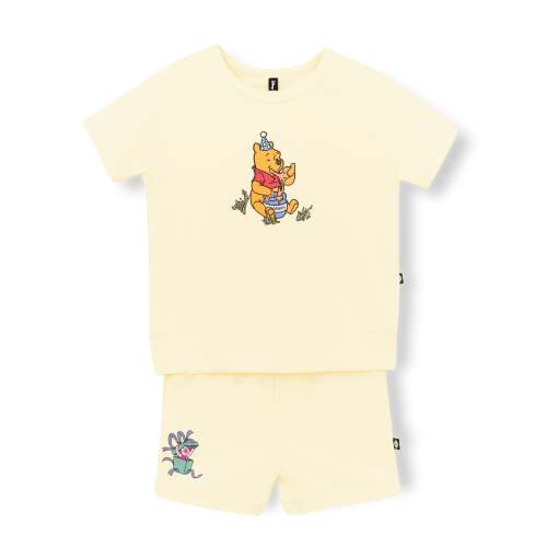 Short Sleeve Jogger Set in Winnie the Pooh on Chamomile