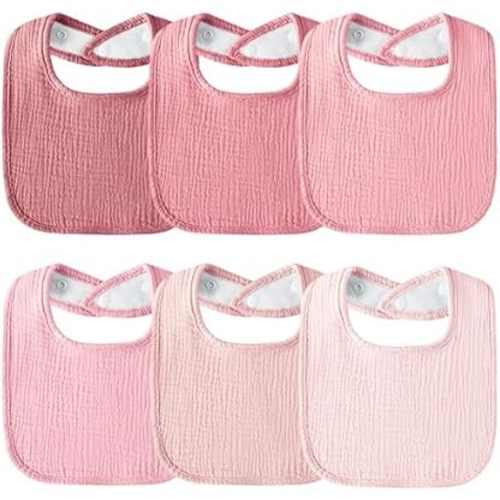 Muslin Baby Bibs Cotton Baby Drool Bandana Bibs for Baby Girls Boys Infant Newborn Toddler Drooling and Teething