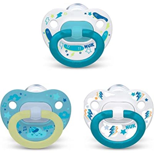 NUK Orthodontic Pacifier Value Pack, Boy, 6-18 Months, 3-Pack