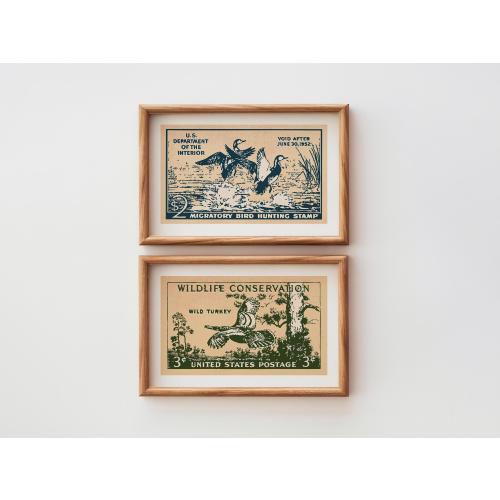 Retro Wildlife Stamp Prints | PostArtsy