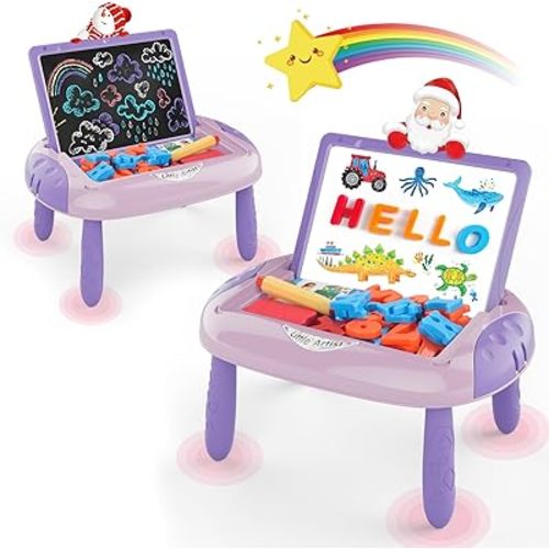 Cokzer Gift for 1-2 Year Old Girls, Toddler Girl Toys with Magnetic Letters and Numbers, Learning and Educational Toys for 1 2 Year Old, Girls Birthday (Unicorn Pink)