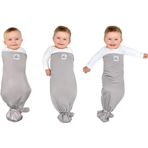 The Ollie Swaddle - Helps to Reduce The Moro (Startle) Reflex - Made from a Custom Designed Moisture-Wicking Material (Stone)