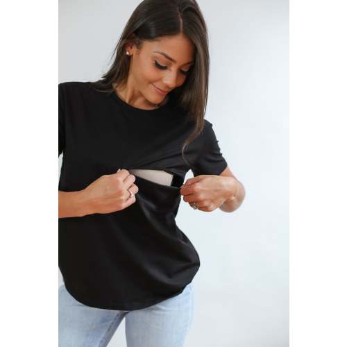 Medium - Full Zip Breastfeeding Tee