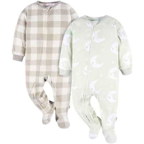 Gerber Baby Flame Resistant Fleece Footed Pajamas 2-pack
